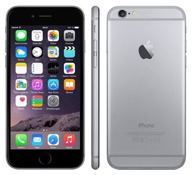 Apple iPhone 6 Space Grau 16GB LTE 11,93 cm (4,7 Zoll) iOS Smartphone A1586