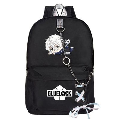 Cartoon Blue Lock Schultaschen College Stil Rucksack Student Outdoor Backpack