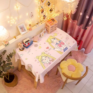 Sailor Moon Tsukino Usagi Tischtuch Studie Tischdecke PVC Küche Kaffee Tisch Matte