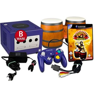 Gamecube Konsole LILA PURPLE (B-Ware) #20B + Original Controller + SPIEL DONKEY ...