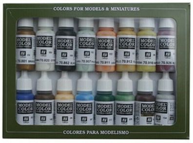 70146 - Vallejo Model Color: Set Naval (Steam Era) Colors (16 Farben)
