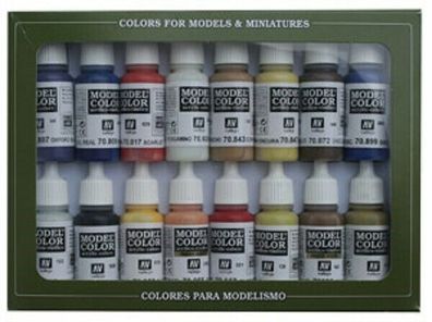 70147 - Vallejo Model Color: Set American Colonial Colors (16 Farben)