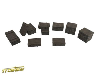 DCSRA014 TTCombat - City Streets - Wooden Crates Set - (Terrain 28-32mm)