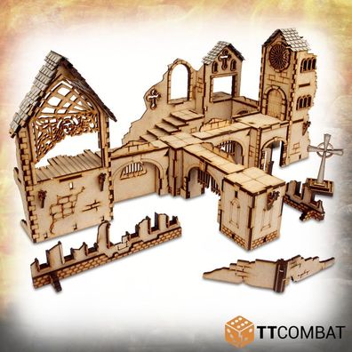 FSC029 TTCombat - Fantasy Realms - Savage Domain: Abandoned Abbey (Terrain)
