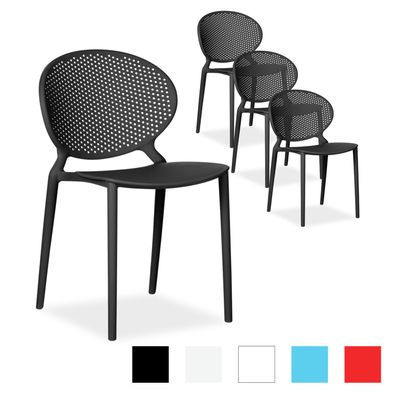 Modernes Gartenstuhl 4er Set verschiedene Farben Stühle Küchenstühle Kunststoff ...