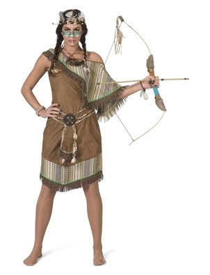 schönes Kostüm Indianerin Damen Wilder Westen Film Karneval Fasching