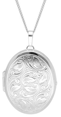trendor Schmuck Damen-Halskette mit großem Medaillon 925 Silber 15550