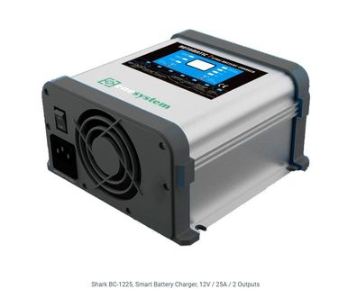 EnE Shark BC1225 Smart Battery Charger 12V / 25A / 2 Ausgänge (Ladegerät)