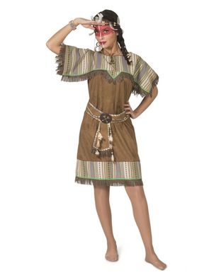 Kostüm Indianerin Damen Wilder Westen Indianerkleid Gr.40-54 Karneval Fasching