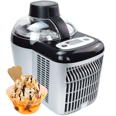 Selbstkühlende, Extrem leichte und Stromsparende Eismaschine GG-90W Frozen Yogurt ...