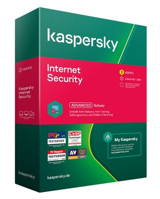 Kaspersky Internet Security - 2-Geräte - Box / 1 Jahr