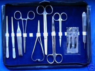 Instrumentensatz, chirurgische Instrumente, 18 Teile im Etui