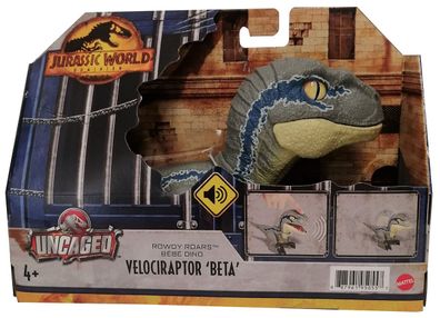 Mattel GWY55 Jurassic World Dominion Velociraptor Beta Wildes Brüllen Fleischfre