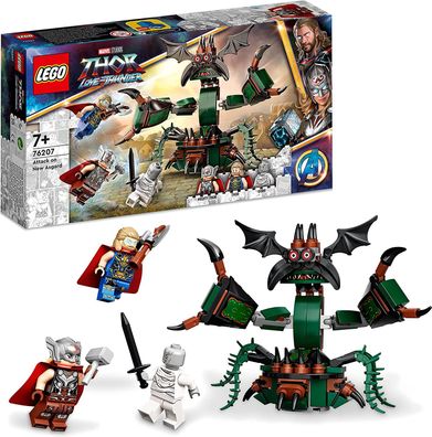 LEGO 76207 Marvel Angriff auf New Asgard, Monster und 3 Minifiguren mit Sturmbrech...