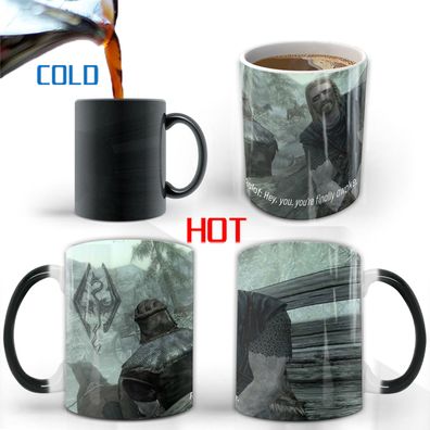 The Elder Scrolls Thermoeffekt Tasse Ceramic Kaffee Tee Milch Magische Mug