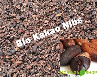 250 g Bio Kakao Nibs - gebrochene Kakaobohne aus Peru im Spar Pack