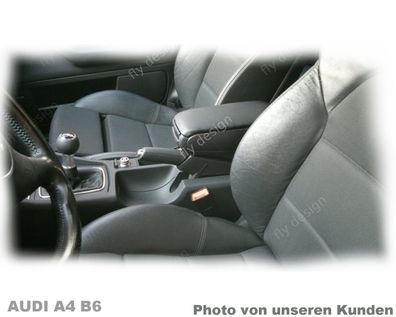 mittelarmlehne für Audi a4 b6 armlehne mal armrest mittelkonsole Schwarz leder