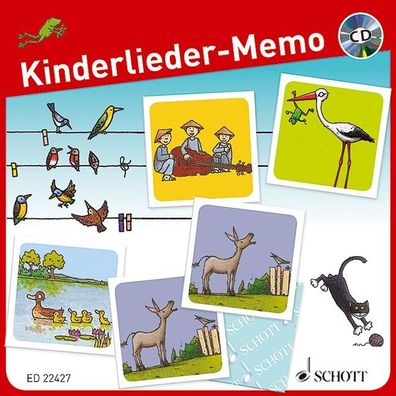Kinderlieder-Memo Gedaechtnisspiel, Mit CD