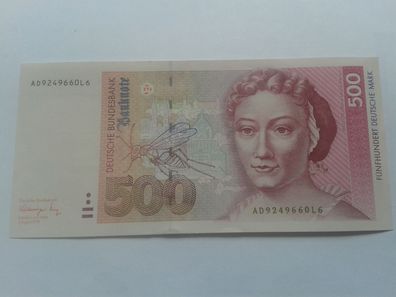 Original 500 Mark 1991 Banknote 500 D-Mark 1991 Deutsche Bundesbank