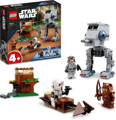 LEGO 75332 Star Wars at-ST, Bauspielzeug für Vorschulkinder ab 4 Jahren mit Ewok ...