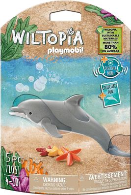 Playmobil Wiltopia 71051 Delfin inklusive vielen Zubehör und Tier-Sammelkarte mit ...