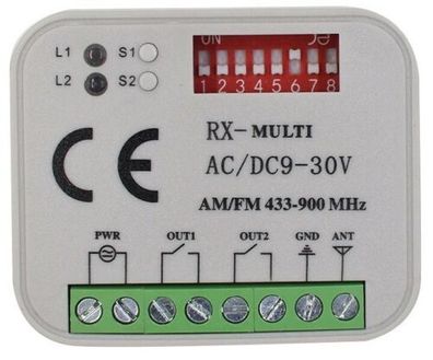 Universal Funkempf?nger 433 - 868 MHz Festcode Rollingcode Billioncode