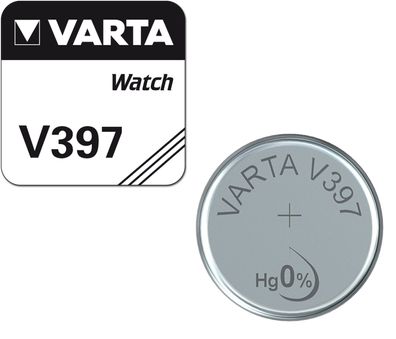 Varta Watch SR59 (V397) - Silberoxid-Zink-Knopfzelle, 1,55 V Uhrenbatterie
