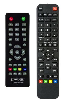 Ersatz Fernbedienung für Schwaiger DSR575 / DSR575HD Receiver