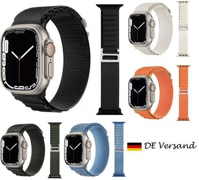 Uhrenarmband Nylon Alpine Loop Sport für Apple Watch 38 - 45 49 Series 1-8 Ultra