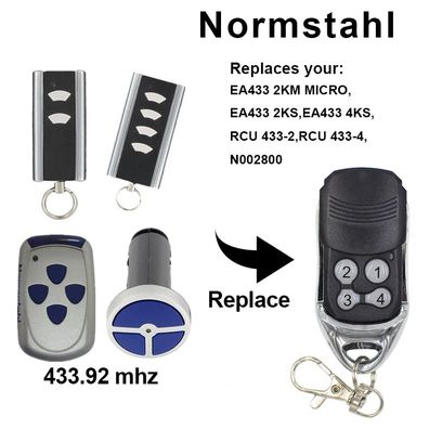433 MHz Fernbedienung kompatibel f?r Normstahl Crawford EA433 2KS, EA433 4KS, RCU433-