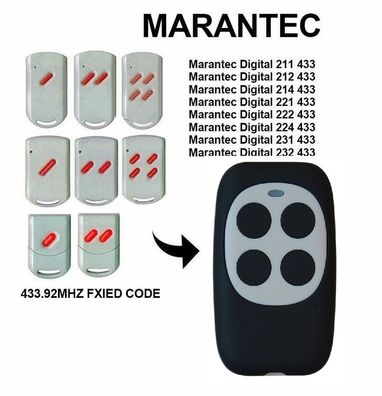 Handsender passend f?r Marantec Digital 212 - Handsender 433,92MHz