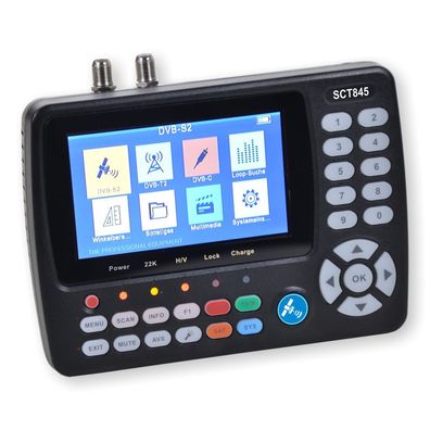 SUMMIT SCT845 Messgerät für DVB-S/ S2, T/ T2, C Satfinder mit 4,3" LCD-Farbdisplay