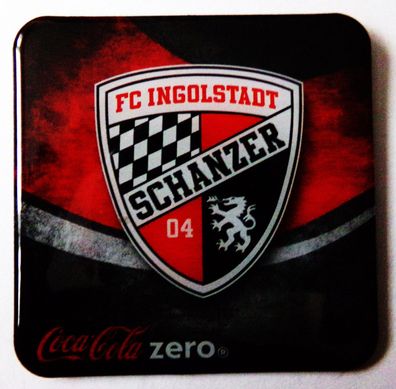 Coca Cola Zero - Fußballvereine - FC Ingolstadt Schanzer 04 - Kühlschrankmagnet 6 x 6