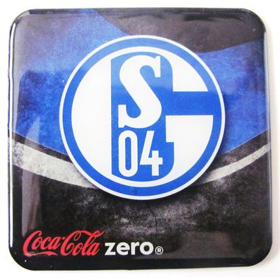 Coca Cola Zero - Fußballvereine - Schalke 04 - Kühlschrankmagnet 6 x 6 cm