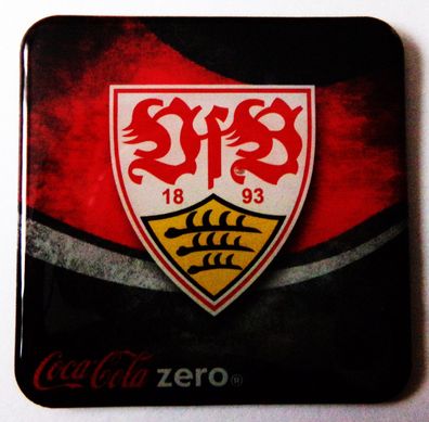 Coca Cola Zero - Fußballvereine - VfB Stuttgart - Kühlschrankmagnet 6 x 6 cm