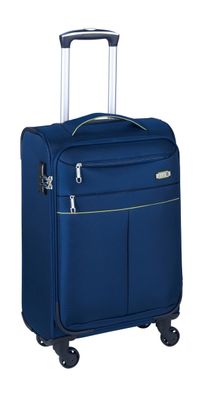 großer Rollgepäck Reisekoffer mit Ziehgriff und 4 Rollen, blau