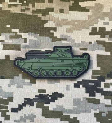 PVC Patch BMP-2 m. Klett Abzeichen Veteran Aufnäher NVA Ukraine Russland Armee Panzer