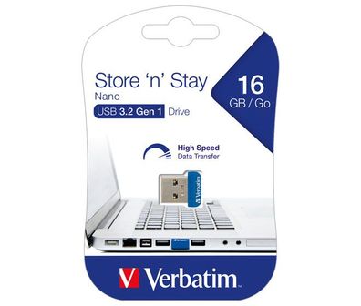 Verbatim USB 3.2 Stick 16GB, Nano Store'n'Stay