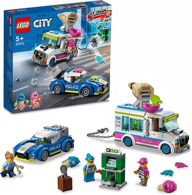 LEGO 60314 City Eiswagen-Verfolgungsjagd, Polizeiverfolgung mit Eiskanone und ...