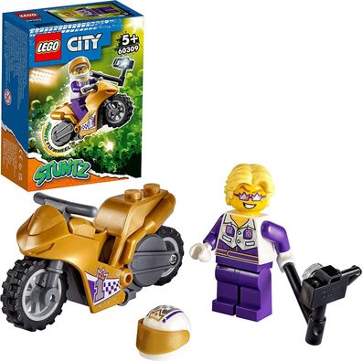 LEGO 60309 City Stuntz Selfie-Stuntbike Stuntshow Set mit Schwungradantrieb, Motor...