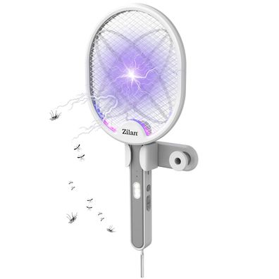 Zilan Insektenvernichter mit Akku LED 3 Funktionen Insektenkiller elektrisch Campi...