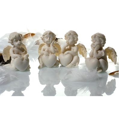 24 Engelfiguren mit Herz je 4 x 5,5 x 4 cm Engel Figur