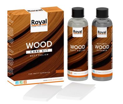 Oranje Royal Holzpflege Reiniger Matt Polish Wood Starter Kit Cleaner 2 x 75 ml