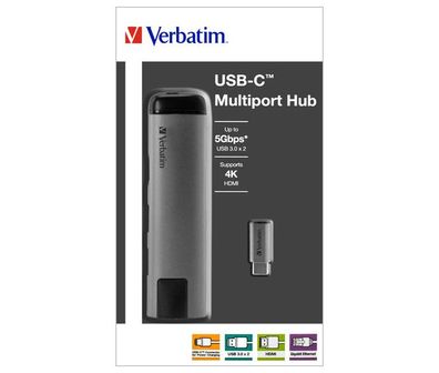 Hub, USB 3.1-C, Multiport 2x USB 3.0, HDMI 4K, RJ45