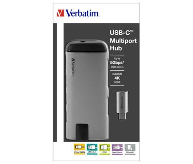 Hub, USB 3.1-C, Multiport 3x USB 3.0, HDMI 4K, RJ45
