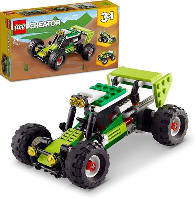LEGO 31123 Creator 3-in-1 Geländebuggy, Quad, Kompaktlader, Spielzeug-Fahrzeuge ...