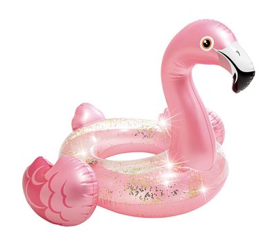 Flamingo Schwimmring Glitzer Schwimmreifen Kinder Schwimmhilfe Wasserring Floß
