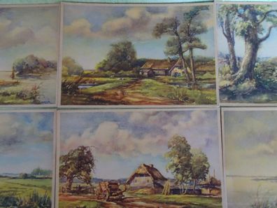 sehr alte Postkarten AK Corina Landschaften wie gemalt V/ K