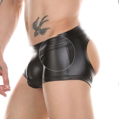 Sexy Herren Hüfte Aushöhlen Pants Elastische Fetisch Shorts M-2XL Mattlook Boxer