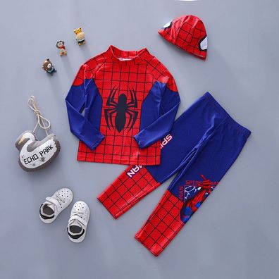 3er set Kinder Spider-Man UV-Schutz Badeanzug Junge Bathing Suit Cartoon Swimwear